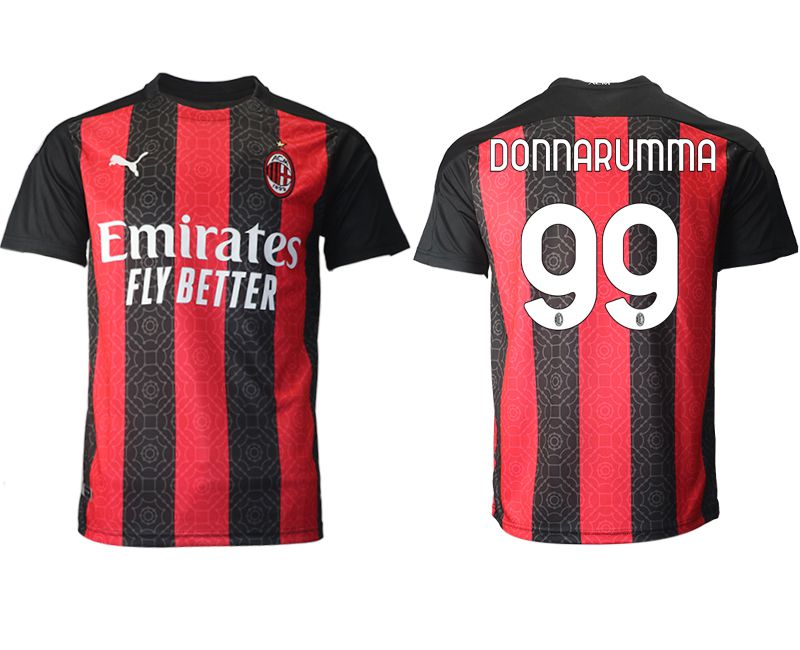 Men 2020-2021 club AC milan home aaa version #99 red Soccer Jerseys